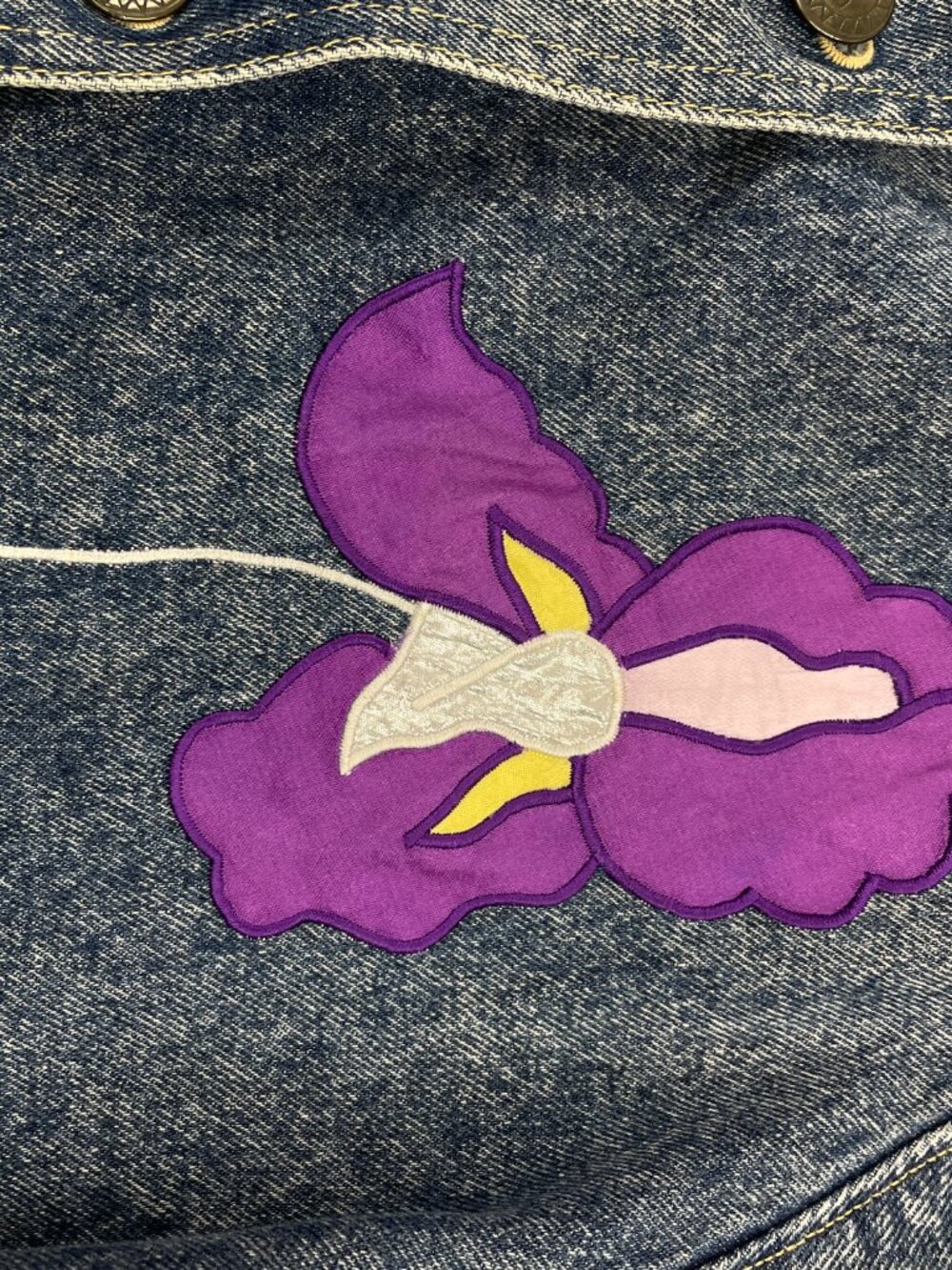 OshKosh B'Gosh Acid Wash Vintage Floral Y2K 90's Denim Chore Jacket Women's S - Picture 5 of 15